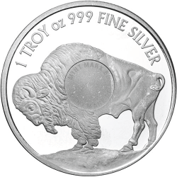 1 Oz Buffalo Silver Round, back