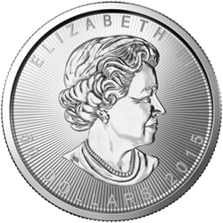 Canadian Platinum Maple Leaf, back