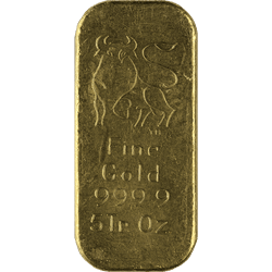 5 Oz Gold Bars, front
